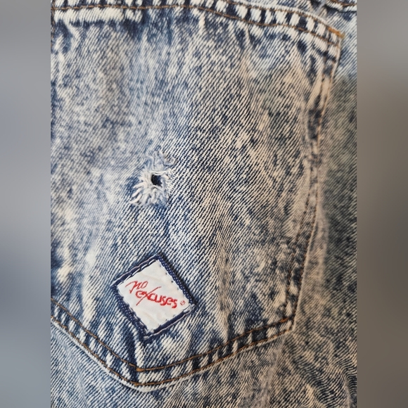 VTG 80s No Excuses Distressed Jeans Size 14 - Picture 7 of 8